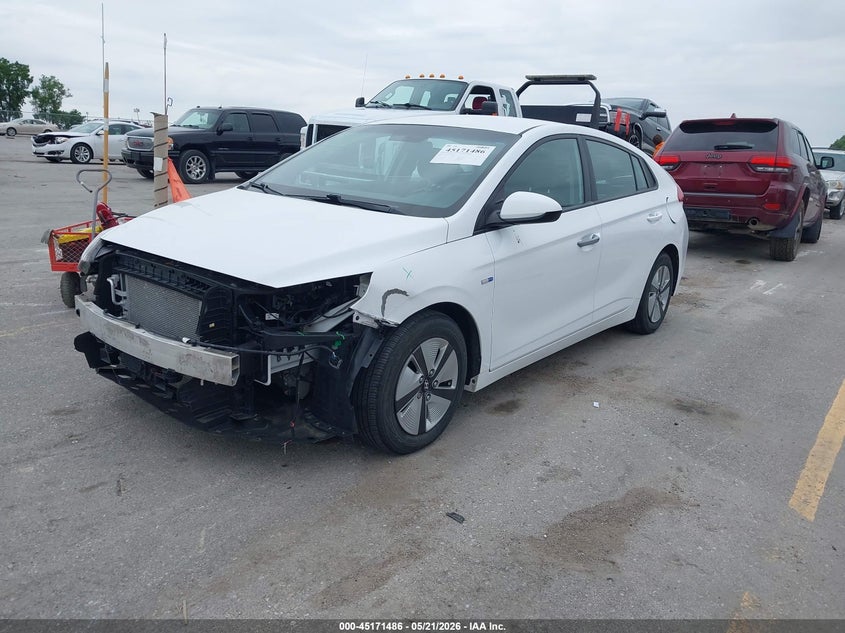 Vin: kmhc65lc7ju088372, lot: 45669172, hyundai ioniq hybrid blue 20182