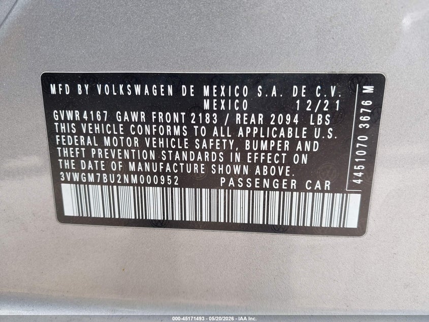 2022 VOLKSWAGEN JETTA 1.5T SEL — Photo 9
