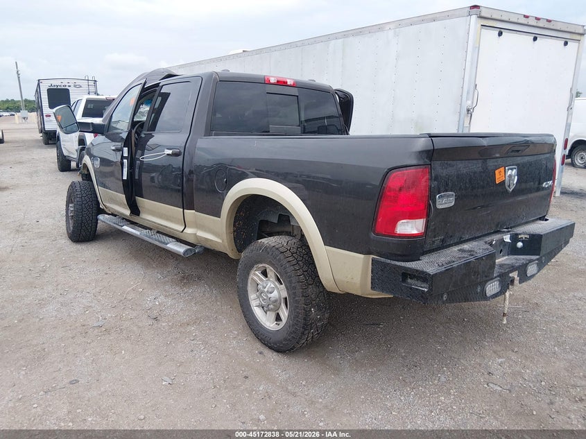 Vin: 3d7ut2cl0bg609569, lot: 45670524, ram ram 2500 laramie longhorn 20113