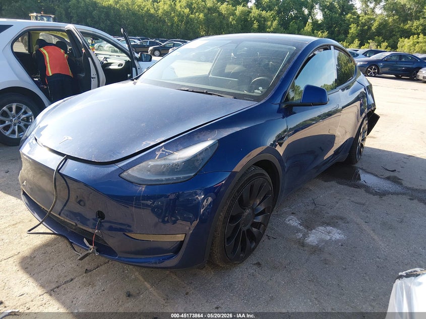 Vin: 7saygdef0nf443327, lot: 45671550, tesla model y performance dual motor all-wheel drive 20222
