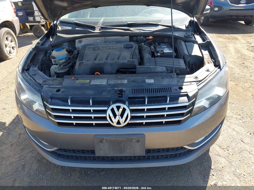 2012 Volkswagen Passat 2.0 2.0L Tdi Sel Premium grey Lot 111045174071 Vin 1VWCN7A37CC099299
