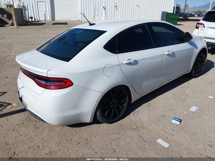Vin: 1c3cdffa9gd822453, lot: 45671823, dodge dart sxt sport blacktop 20164