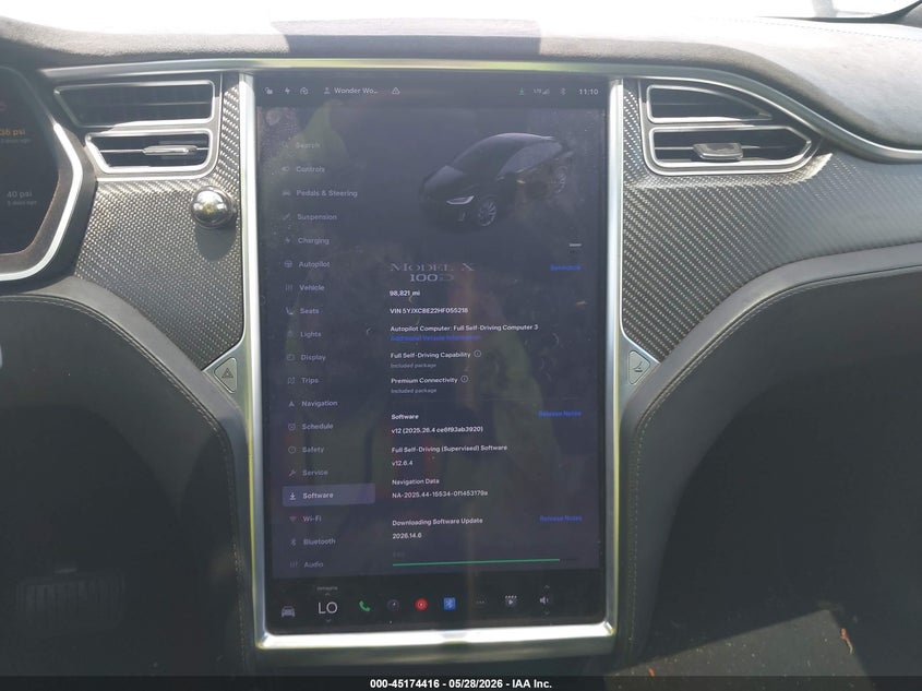 2017 Tesla Model X 100D/75D/90D VIN: 5YJXCBE22HF055218 Lot: 45174416