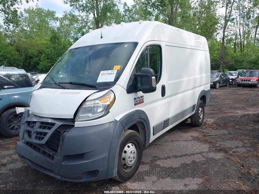 Vin: 3c6trvbg1ge109571, lot: 45672150, ram promaster 1500 20162