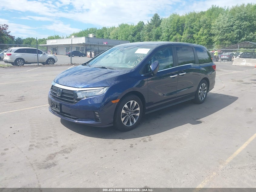 Vin: 5fnrl6h74nb020277, lot: 45672154, honda odyssey ex-l 20222