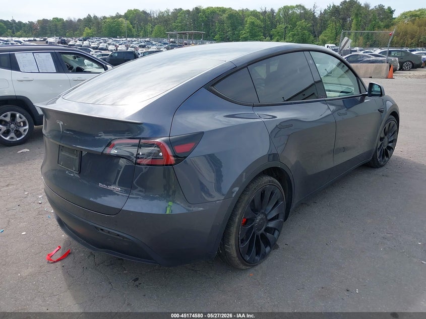 Vin: 7saygdef6nf533677, lot: 45672266, tesla model y performance dual motor all-wheel drive 20224