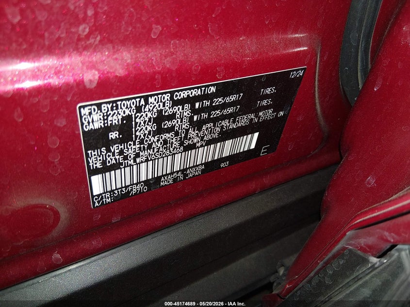 2025 TOYOTA RAV 4 SPORT UTILITY VEHICLE N/A