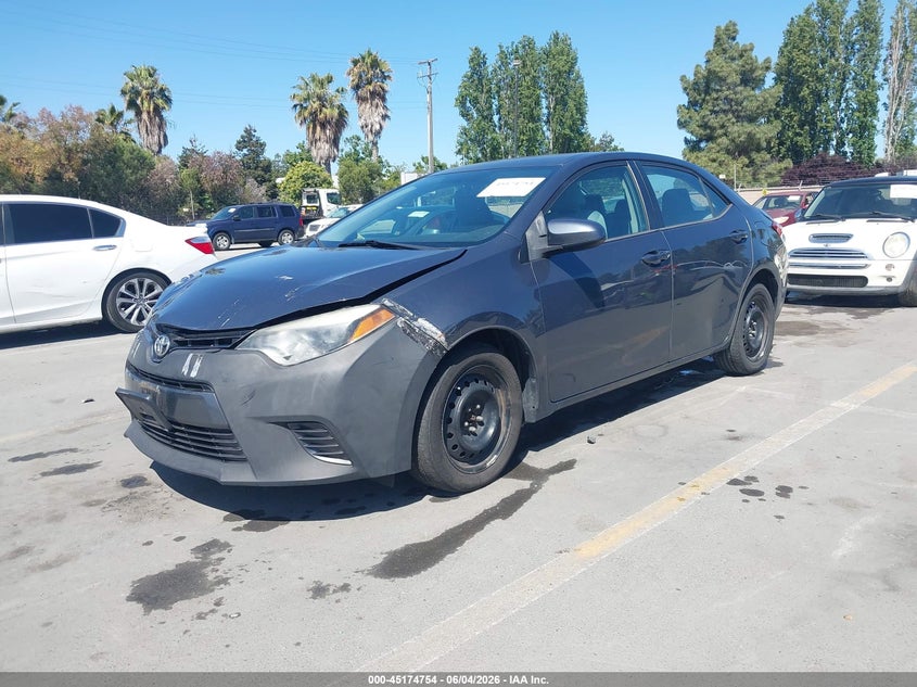Vin: 2t1burhe1fc382488, lot: 45672440, toyota corolla le 20152