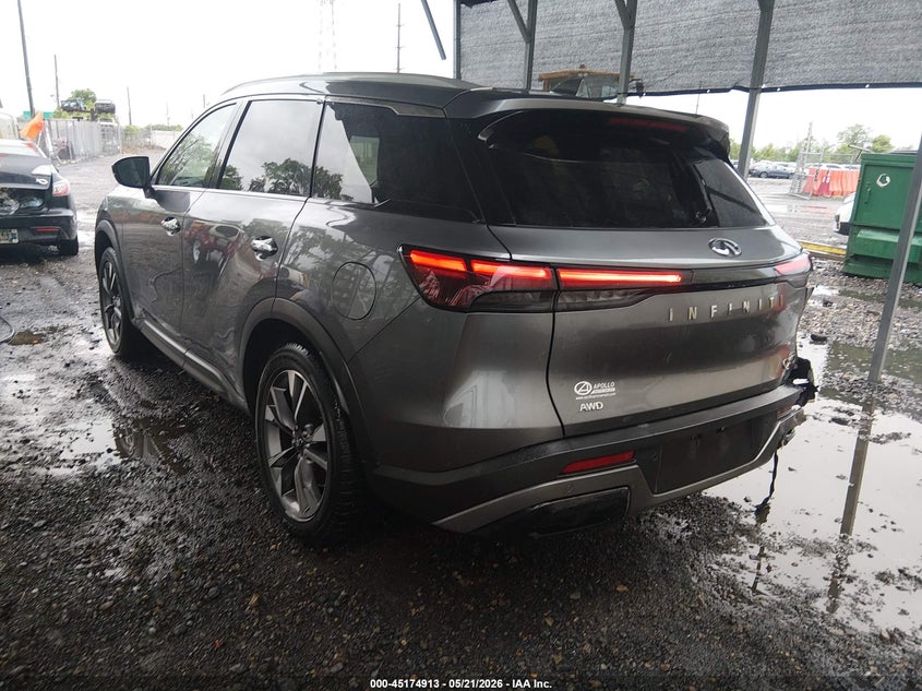 Vin: 5n1dl1fs1pc358168, lot: 45672599, infiniti qx60 luxe awd 20233
