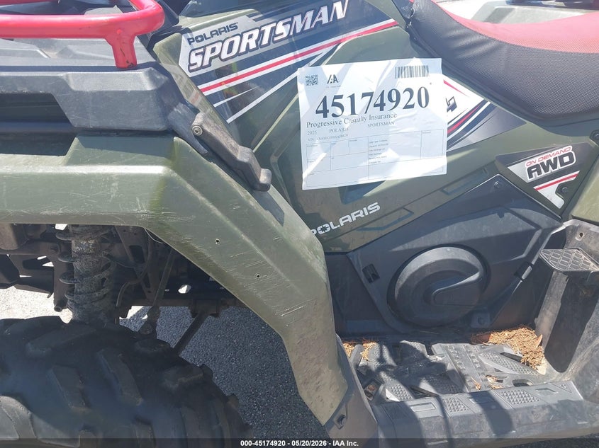 2025 Polaris Sportsman 450 H.o. Utility Package VIN: 4XASEG500SA588238 Lot: 45174920