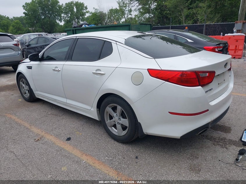 Vin: knagm4a7xf5543063, lot: 45672950, kia optima lx 20153