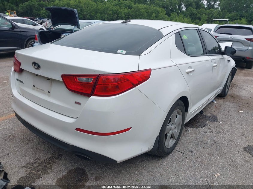 Vin: knagm4a7xf5543063, lot: 45672950, kia optima lx 20154