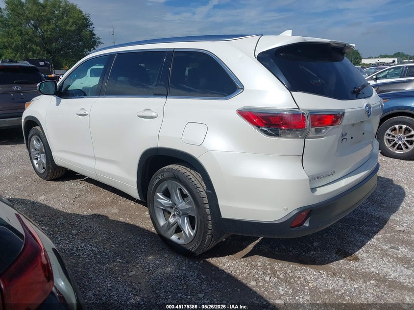 Vin: 5tddkrfh8gs326343, lot: 45673075, toyota highlander limited v6 20163