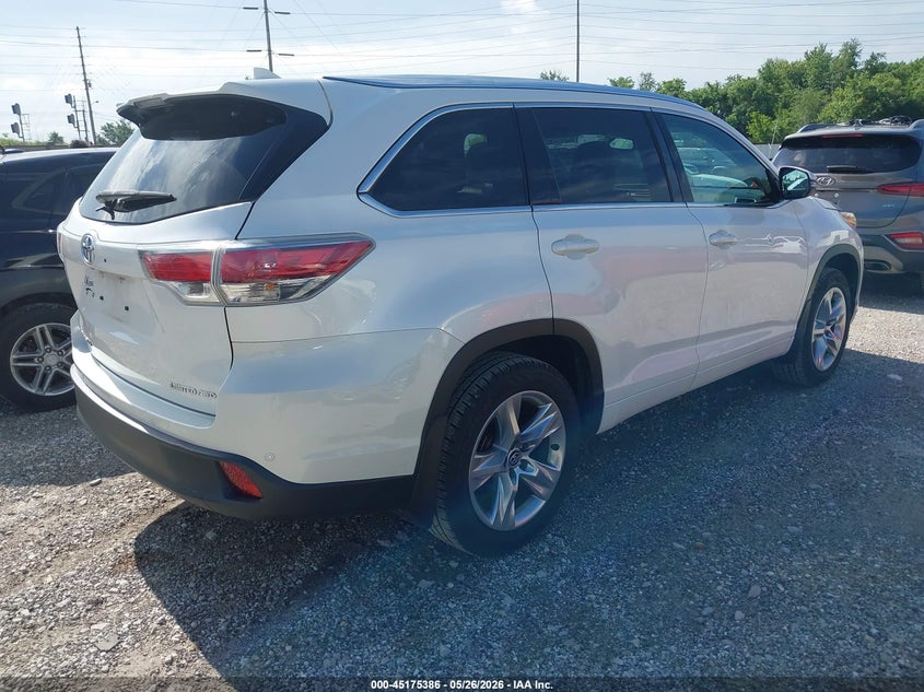 Vin: 5tddkrfh8gs326343, lot: 45673075, toyota highlander limited v6 20164