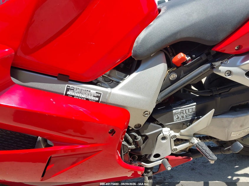 2003 Honda Vfr800 A VIN: JH2RC46473M500354 Lot: 45175480