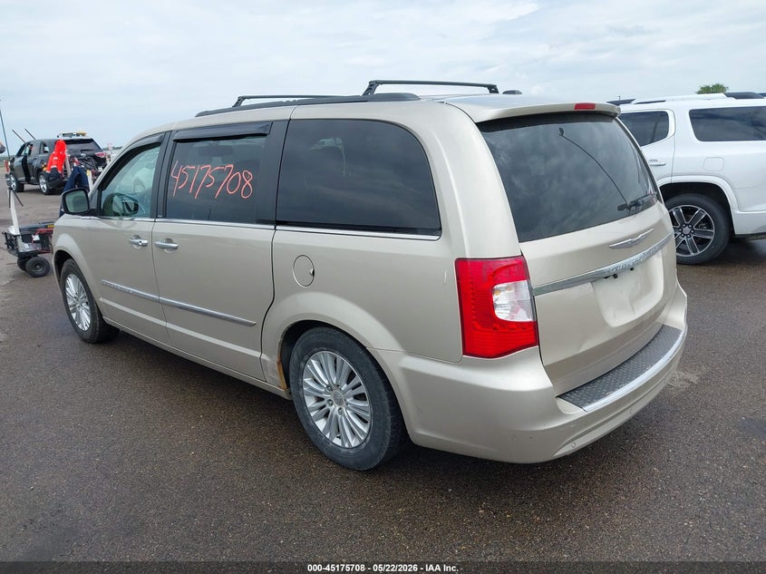 Vin: 2c4rc1cg6dr510524, lot: 45673394, chrysler town & country touring-l 20133