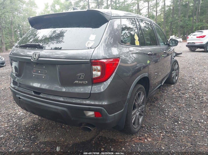Vin: 5fnyf8h5xmb004077, lot: 45673455, honda passport awd ex-l 20214