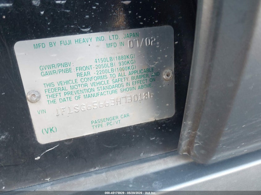 2003 Subaru Forester Xs VIN: JF1SG65663H730186 Lot: 45175929