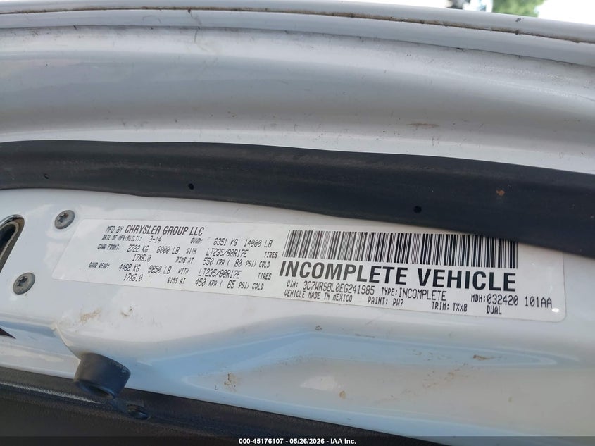 2014 RAM 3500 CHASSIS auction photo 8