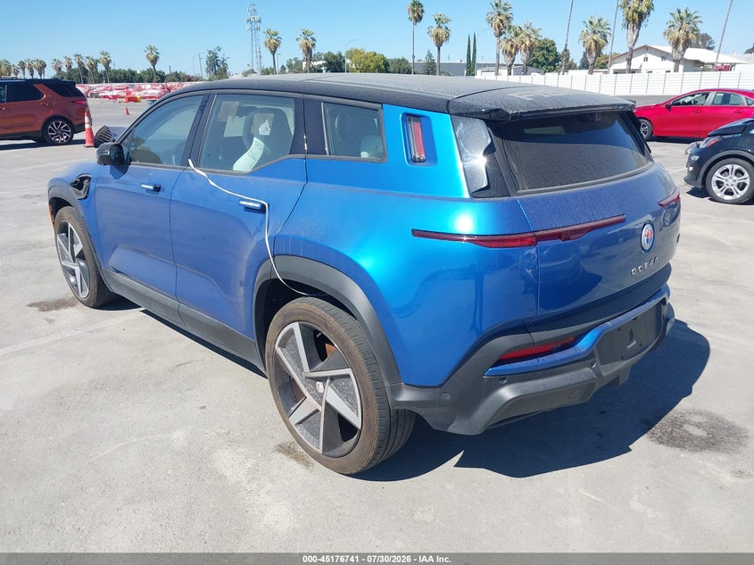 Vin: vcf1zbu26pg003097, lot: 45674427, fisker ocean one 20233
