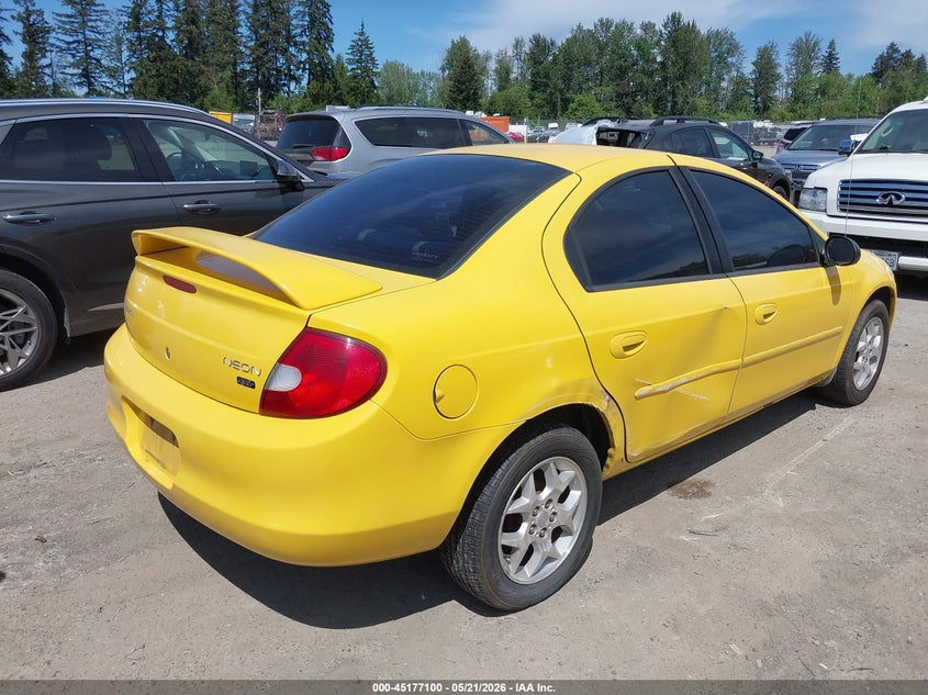 2002 DODGE NEON SEDAN 2.0L I-4 132HP