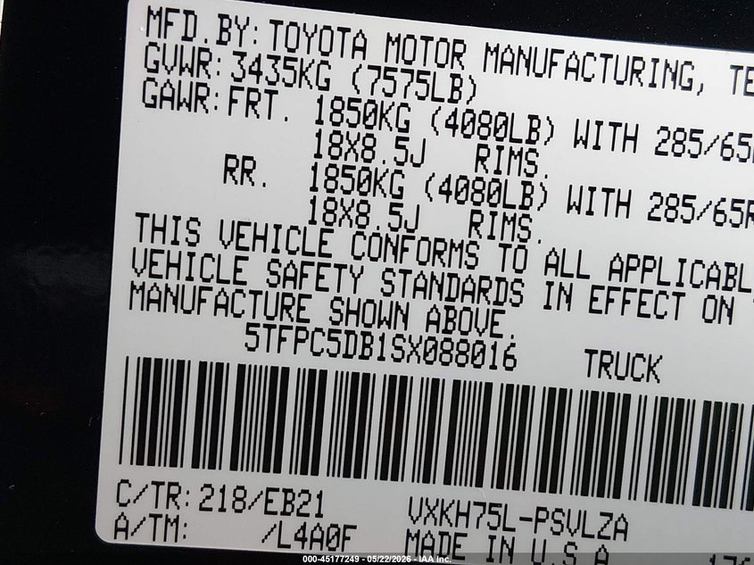 TOYOTA TUNDRA HYBRID - zdjęcie 9