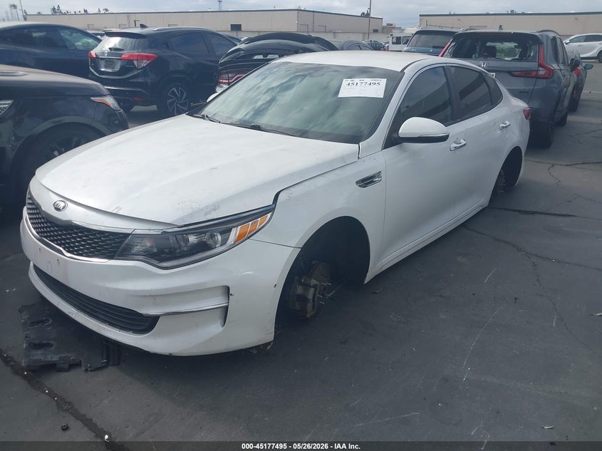 Vin: knagt4l30j5218279, lot: 45675181, kia optima lx 20182