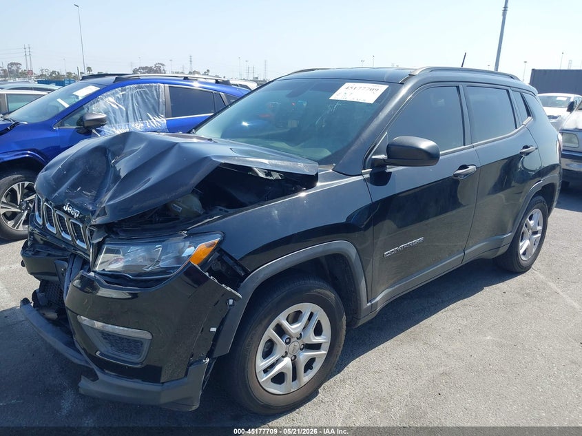 Vin: 3c4njcab7ht652309, lot: 45675395, jeep new compass sport fwd 20172