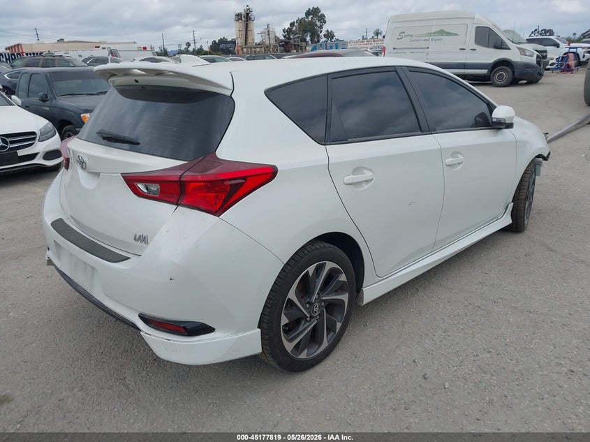 Vin: jtnkarje4hj537654, lot: 45675505, toyota corolla im 20174