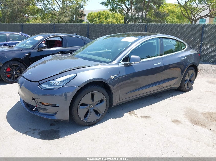 Vin: 5yj3e1ea9lf597175, lot: 45675917, tesla model 3 standard range plus rear-wheel drive/standard range rear-wheel drive 20202