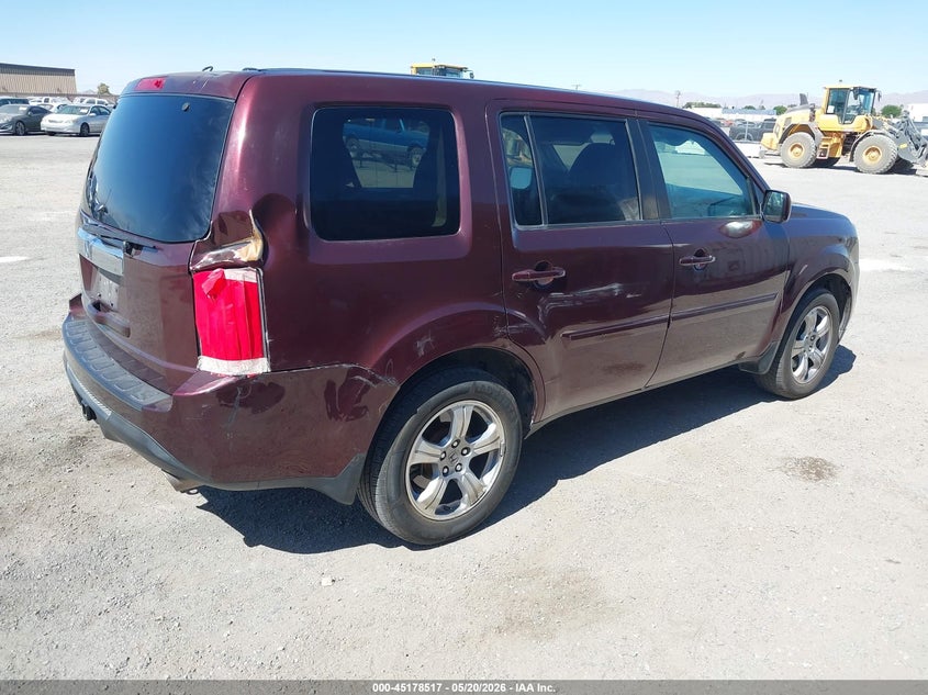 Vin: 5fnyf3h63eb021574, lot: 45676203, honda pilot ex-l 20144
