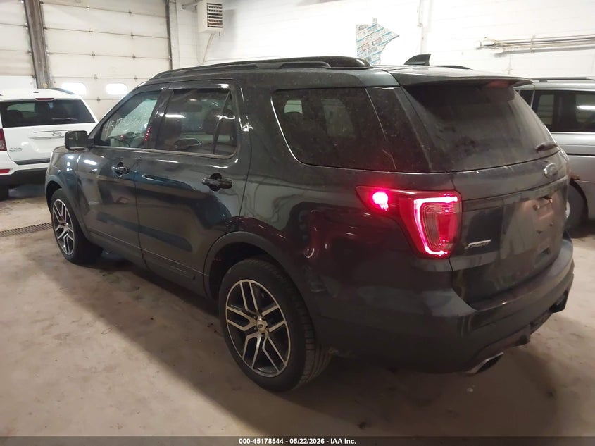 Vin: 1fm5k8gt2hgb91613, lot: 45676230, ford explorer sport 20173