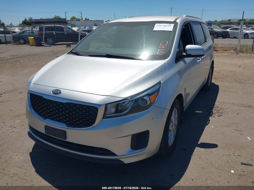 Vin: kndmb5c12f6051583, lot: 45676651, kia sedona lx 20152