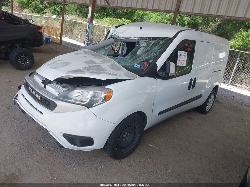 Vin: zfbhrfbbxm6v35773, lot: 45676694, ram promaster city tradesman slt 20212