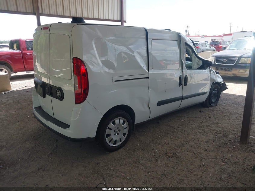 Vin: zfbhrfbbxm6v35773, lot: 45676694, ram promaster city tradesman slt 20214