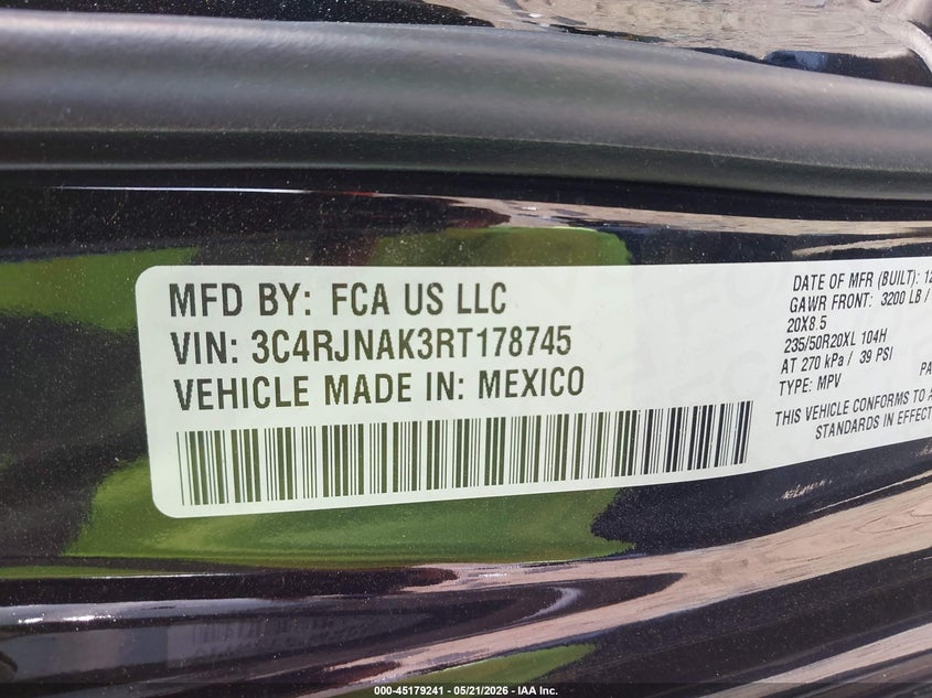 2024 Jeep Wagoneer S Launch Edition VIN: 3C4RJNAK3RT178745 Lot: 45179241
