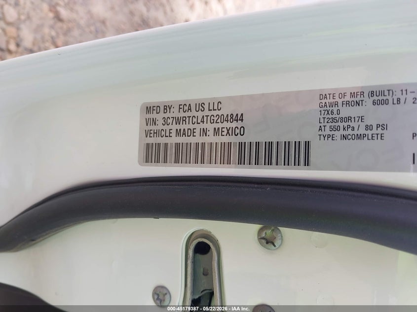 2026 RAM 3500 CHASSIS auction photo 8