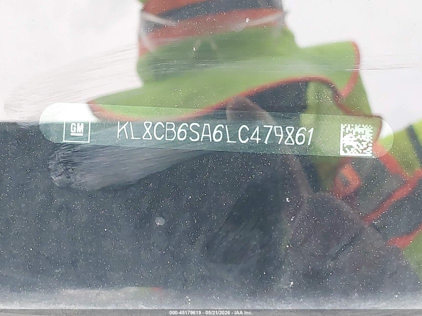 2020 Chevrolet Spark Fwd Ls Automatic VIN: KL8CB6SA6LC479861 Lot: 45179619