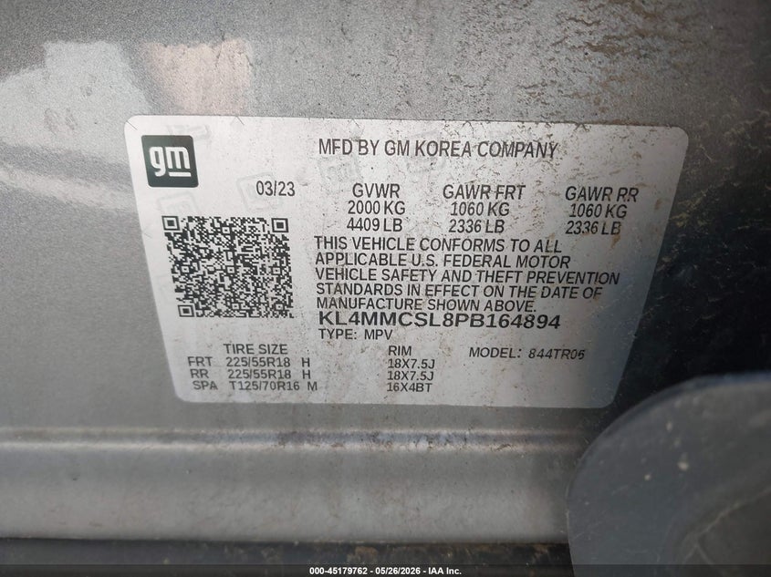 2023 Buick Encore Gx Preferred Awd VIN: KL4MMCSL8PB164894 Lot: 45179762