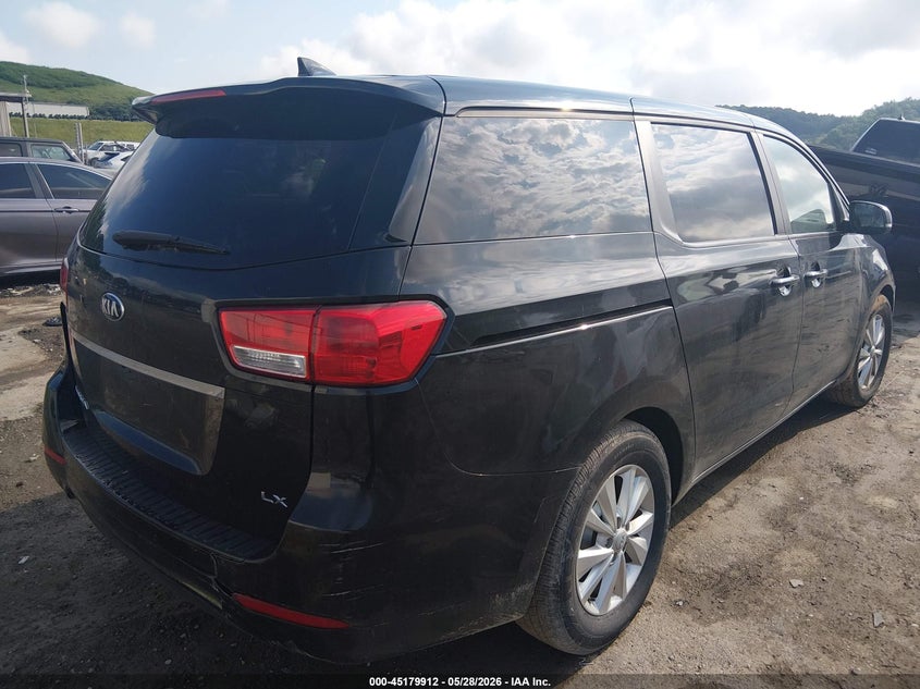 Vin: kndmb5c14j6389320, lot: 45677624, kia sedona lx 20184