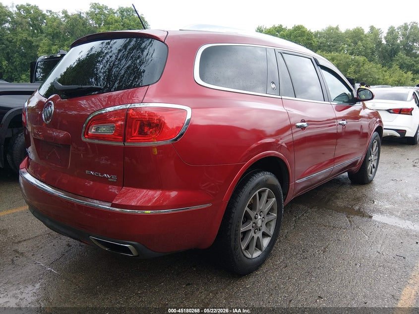 Vin: 5gakvbkdxej205981, lot: 45677980, buick enclave leather 20144