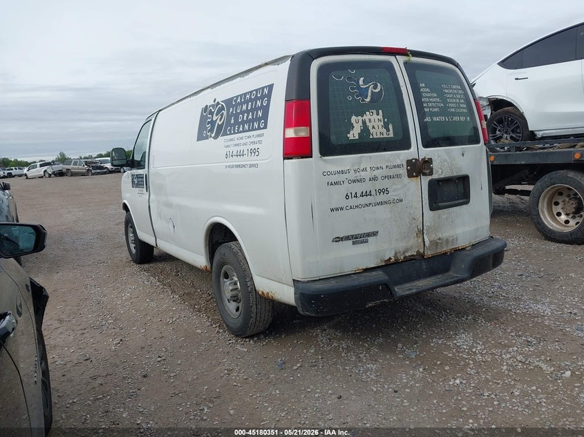 Vin: 1gczgfba1a1102558, lot: 45678063, chevrolet express 2500 work van 20103