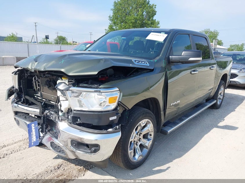 Vin: 1c6rrffg2ln283147, lot: 45678087, ram 1500 big horn  4x4 5'7 box 20202