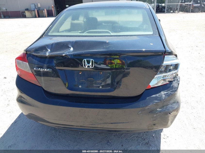 2012 Honda Civic 1.8 Lx black Lot 111045180399 Vin 19XFB2F52CE025528