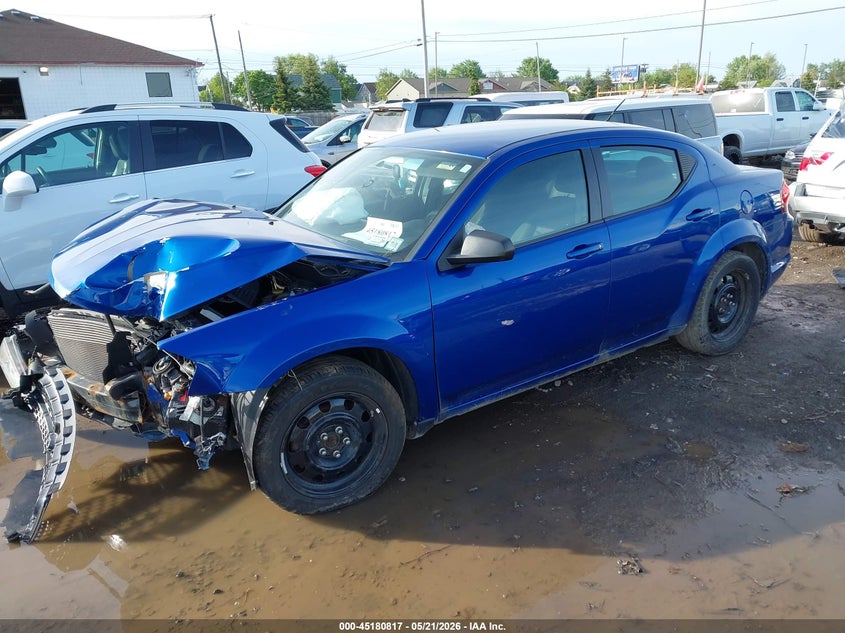 Vin: 1c3cdzab9dn677163, lot: 45678529, dodge avenger se 20132