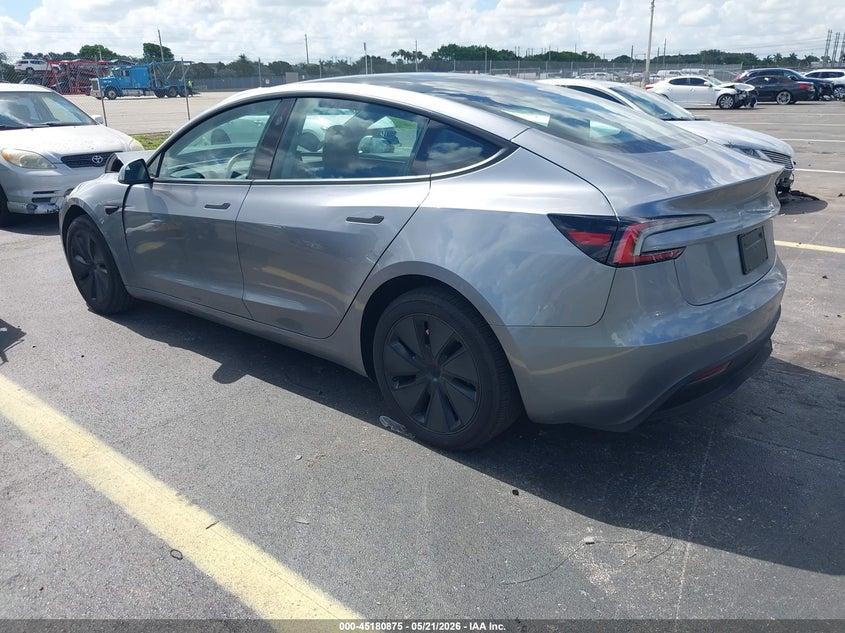 Vin: 5yj3e1ea8sf058481, lot: 45678587, tesla model 3 long range rear-wheel drive/standard rear-wheel drive 20253
