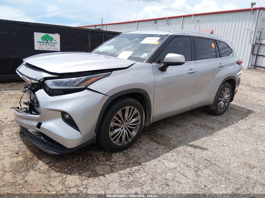 Vin: 5tdfzrbh8ms149542, lot: 45678663, toyota highlander platinum 20212