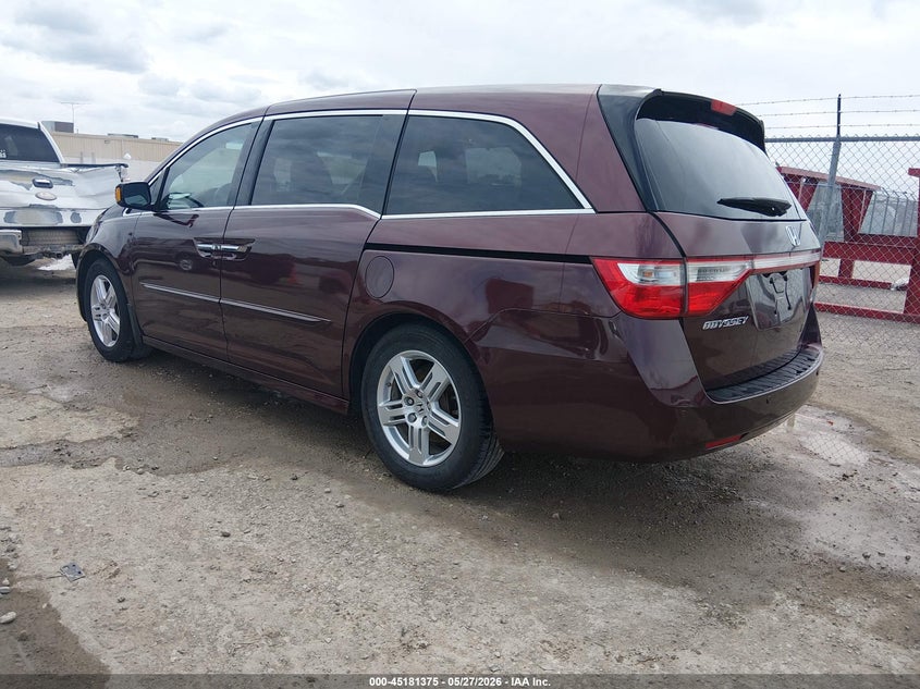 2012 Honda Odyssey 3.5 Touring/Touring Elite brown Lot 111045181375 Vin 5FNRL5H97CB085441