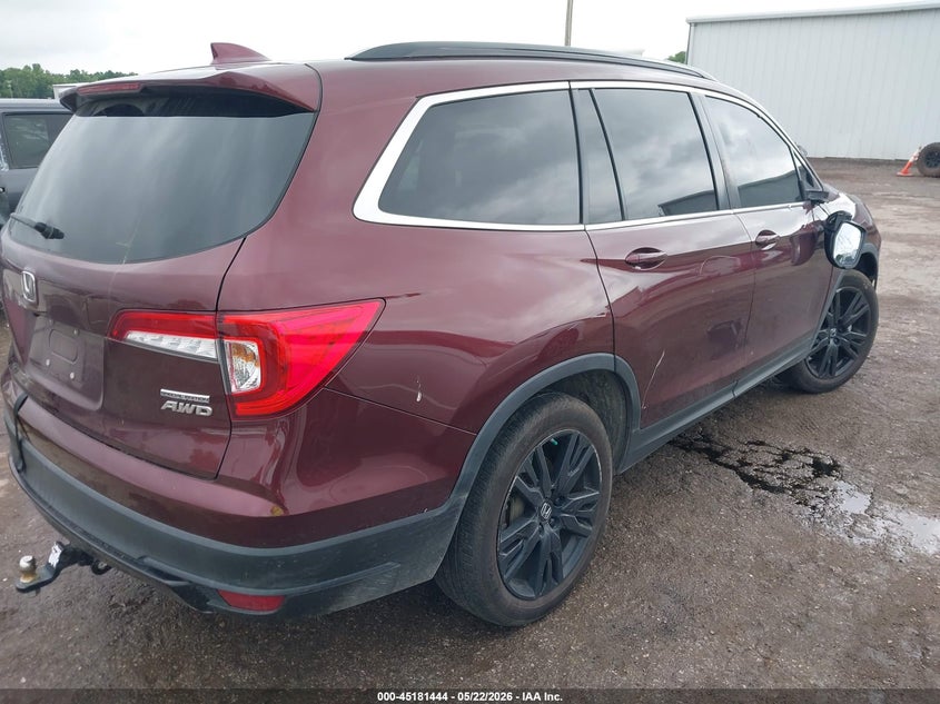 HONDA PILOT 2022 VIN 5FNYF6H25NB097070