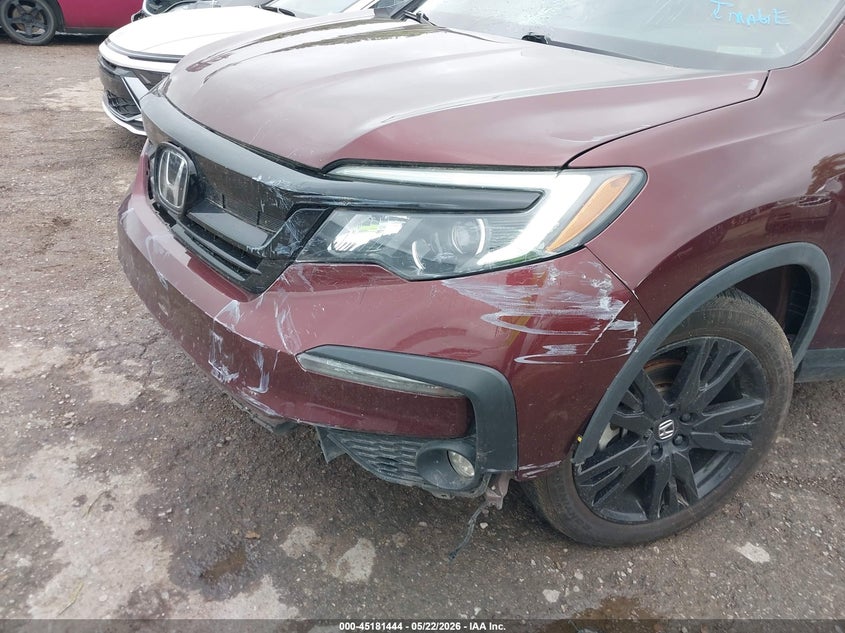HONDA PILOT 2022 VIN 5FNYF6H25NB097070